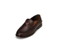 Loafer MARC O'POLO "aus weichem Ziegenleder", Damen, Gr. 39, schwarz cognac, Obermaterial: 100% Leder, unifarben, Schuhe Loafer (28006656-39) schwarz cognac