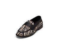Loafer MARC O'POLO "in Zebrafell-Optik", Damen, Gr. 39, schwarz-weiß (schwarz), Obermaterial: 100% Polyester, bedruckt, Schuhe Loafer (10625062-39) schwarz