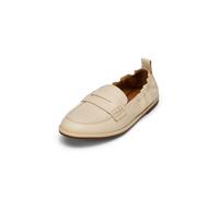 Loafer MARC O'POLO "mit elastischer Fersenkante", Damen, Gr. 39, raw cotton, Obermaterial: 100% Leder (Rind), unifarben, Schuhe Loafer (58550112-39) raw cotton