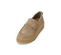 Loafer MARC O'POLO "mit flauschigem Warmfutter", Damen, Gr. 40, beige (faded braun), Obermaterial: 100% Leder, unifarben, Schuhe Loafer (36853269-40) faded braun