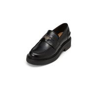 Loafer MARC O'POLO "mit Logo-Münze", Damen, Gr. 40, schwarz, Obermaterial: 100% Leder (Rind), Schuhe Loafer (72653333-40) schwarz