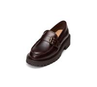 Loafer MARC O'POLO "mit robuster Profil-Laufsohle", Damen, Gr. 37, schwarz braun, Obermaterial: 100% Leder (Rind), unifarben, Schuhe Loafer (68996824-37) schwarz braun