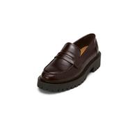 Loafer MARC O'POLO "mit robuster Profil-Laufsohle", Damen, Gr. 39, braun (schwarz braun), Obermaterial: 100% Leder (Rind), unifarben, Schuhe Loafer (50356307-39) schwarz braun