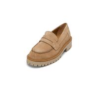 Loafer MARC O'POLO "mit robuster Profil-Laufsohle", Damen, Gr. 40, light pure sand, Obermaterial: 100% Leder (Rind), unifarben, Schuhe (28437831-40) light pure sand
