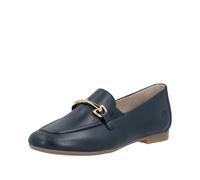 Loafer REMONTE, Damen, Gr. 42, nachtblau, Leder, unifarben, Schuhe Loafer, Slipper, Schlupfschuh, Spangenschuh mit kleinen Stretcheinsätzen (12316434-42) nachtblau