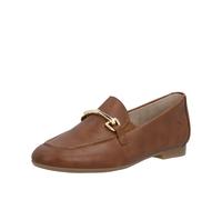 Loafer REMONTE, Damen, Gr. 44, cognac, Leder, unifarben, Schuhe Loafer, Slipper, Schlupfschuh, Spangenschuh mit kleinen Stretcheinsätzen (66987410-44) cognac
