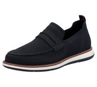 Loafer RIEKER, Herren, Gr. 47, blau (dunkelblau), Nubuklederimitat, Textil, Schuhe Loafer, Slipper, Schlupfschuh, Halbschuh, Freizeitschuh zum Schlupfen (57359122-47)