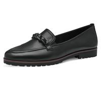 Loafer TAMARIS, Damen, Gr. 39, schwarz, Leder, unifarben, Schuhe Loafer, Chunky Slipper, Business Schuh mit trendiger Flechtkette, Topseller (51314719-39)