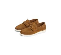 Loafer TOMMY HILFIGER "LIGHT SUEDE FLAG HARDWARE LOAFER", Herren, Gr. 40, braun, Veloursleder, Schuhe Loafer, Slipper, Schlupfschuh, mit modischem Zierriegel und Ziernähten (56132464-40) braun