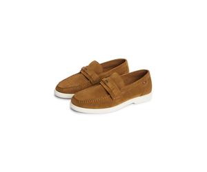 Loafer TOMMY HILFIGER "LIGHT SUEDE FLAG HARDWARE LOAFER", Herren, Gr. 41, braun, Veloursleder, Schuhe Loafer, Slipper, Schlupfschuh, mit modischem Zierriegel und Ziernähten (56132464-41) braun