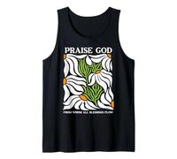Lob God from Whom All Blessings Flow Christian Flower Tank Top