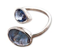 LOBERON Ring Meadow, blau/silber (2cm)