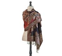 LOBERON Schal Albon, rot/schwarz (180 x 70cm)