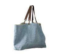 LOBERON Tasche Bente, blau/braun (18 x 47 x 37cm)