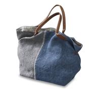 LOBERON Tasche Deux-Parts, blau/grau (20 x 30 x 33cm)