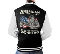 LOBO NEGRO Coole College American Football Baseball Jacke - An jedem verdammten Sonntag 2XL