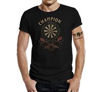 LOBO NEGRO Original Design, T-Shirt für den Dart Fan: Dart-Champion