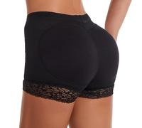 LOCCY Damen Push Up Unterhose Damen Butt Lifter HöSchen HüFte Frauen Enhancers Fake Ass Hüfte Butt Lifter (DE/NL/SE/PL, Alphanumerisch, XXL, Regular, Regular, Schwarz)