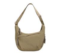 LOCCY Halbmond Umhängetasche Damen, Nylon Crossbody Bag Half Moon Bag Crossbody Schultertasche Hobo Tasche mit verstellbarer Schultergurt für Uni Arbeit Reisen Alltag (Dunkles Khaki)