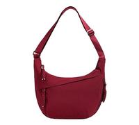 LOCCY Halbmond Umhängetasche Damen, Nylon Crossbody Bag Half Moon Bag Crossbody Schultertasche Hobo Tasche mit verstellbarer Schultergurt für Uni Arbeit Reisen Alltag (Burgunderrot)