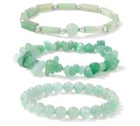 LOCCY Perlenarmband Herren, 3 Stück 8mm Perlenarmbänder Set Stretch Tigerauge Armband Lavastein Perlen Armband für Männer Fraun für Geburtstag Vatertag Weihnachten Geschenke (Set 14-Elastisch)