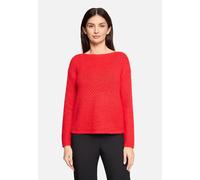 Lochstrick-Pullover langarm High Risk Red Damen