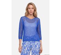 Lochstrick-Pullover mit 3/4 Arm Adria Blue 48