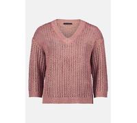 Betty Barclay Damen Lochstrick-Pullover mit Pailletten 38, Ash Rose