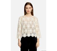 Strickpullover BETTY BARCLAY "Damen mit U-Boot-Ausschnitt", Damen, Gr. 36, weiß (rohweiß), Strick, Obermaterial: 60% Baumwolle, 40% Polyacryl, figurumspielend normal, Rundhals, Pullover Strickpullover