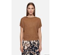 Stricktop BETTY BARCLAY "Damen mit Wasserfallausschnitt", Damen, Gr. 40, classic nougat, Strick, Obermaterial: 50% Baumwolle, 50% Polyacryl, lässig geschnitten normal, Tops Stricktop (55387754-40) cla