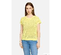 Stricktop BETTY BARCLAY "Damen ohne Arm", Damen, Gr. 42, gelb, Strick, Obermaterial: 50% Baumwolle, 50% Polyacryl, lässig geschnitten normal, Rundhals, Tops Stricktop (55307331-42) gelb