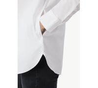 Locker geschnittene Baumwollbluse mit Eingrifftaschen weiß 34