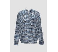 Locker geschnittene Strickjacke in Streifenoptik 34 blau|mehrfarbig 2159388.54X1.34