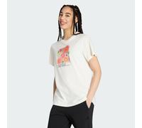 LOCKER GESCHNITTENES FLORAL GRAFIK T-SHIRT 2 Off White L