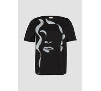 Locker geschnittenes Jersey-Shirt mit Frontprint 36 schwarz 2157217.99D1.36