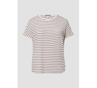 Locker geschnittenes T-Shirt aus Modalmix 54 lila|weiß 2172394.44G0.54