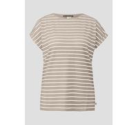 s.Oliver - Locker geschnittenes T-Shirt aus Modalmix weiß mehrf. - Gr. - XL