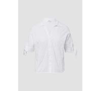 Lockere Bluse mit Lochstickerei und Knotendetail 34 weiß 2165768.0100.34