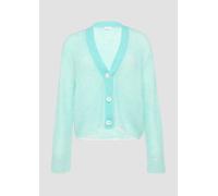 Lockere Strickjacke aus Alpakamix mit Rippstruktur 42 türkis 2157237.61X2.42