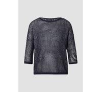 Lockerer Strickpullover in Bicolor-Optik mit U-Boot-Ausschnitt M blau 2168213.59X0.M