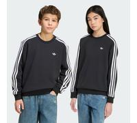 Adidas Originals Jungen Sweatshirt Junior 3 Stripe Crew Schwarz 7-8 Anni