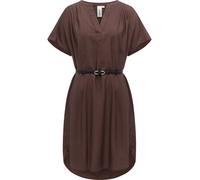 Lockeres Oversize Sommerkleid mit Gürtel "Klarisa" Dark Choco L