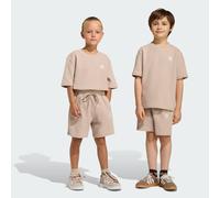 Lockeres Waffle-Set aus Shorts und T-Shirt Stone Khaki 116