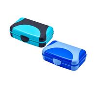 LockerMate It's Academic Federmppchen aus robustem Kunststoff, kinderfreundliche Farben in Blau und Trkis, 2er-Pack