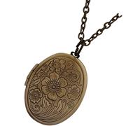 Locket Halskette mit Anhänger, retro, Clavicle Kette, Schmuck