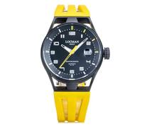 Locman Montecristo Herrenuhr aus Stahl und Titan, automatisch, PVD Black, Armband