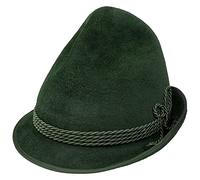 Lodenhut Manufaktur Allgäuer Velourhaar Dreispitz Haarfilzhut Trachtenhut Schützenhut Herren - Made in Germany mit Einfass Herbst Sommer Frühjahr Winter Frühling-Sommer Herbst-Winter - 58 cm Oliv