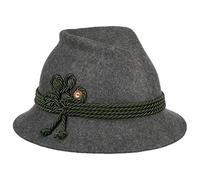 Lodenhut Manufaktur Dirndl Trachtenhut Wollfilz Tirolerhut Uni Kordel Made in Italy Damen Sommer Winter anthrazit One Size