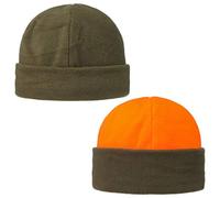 Lodenhut Manufaktur Signal Fleece Wendemütze Umschlagmütze Beanie Herren Damen Winter Herbst Oliv One Size