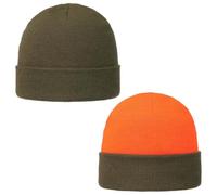 LODENHUT MANUFAKTUR Signal Wendemütze Strickmütze Beanie Made in Germany Herren Herbst Winter Oliv One Size